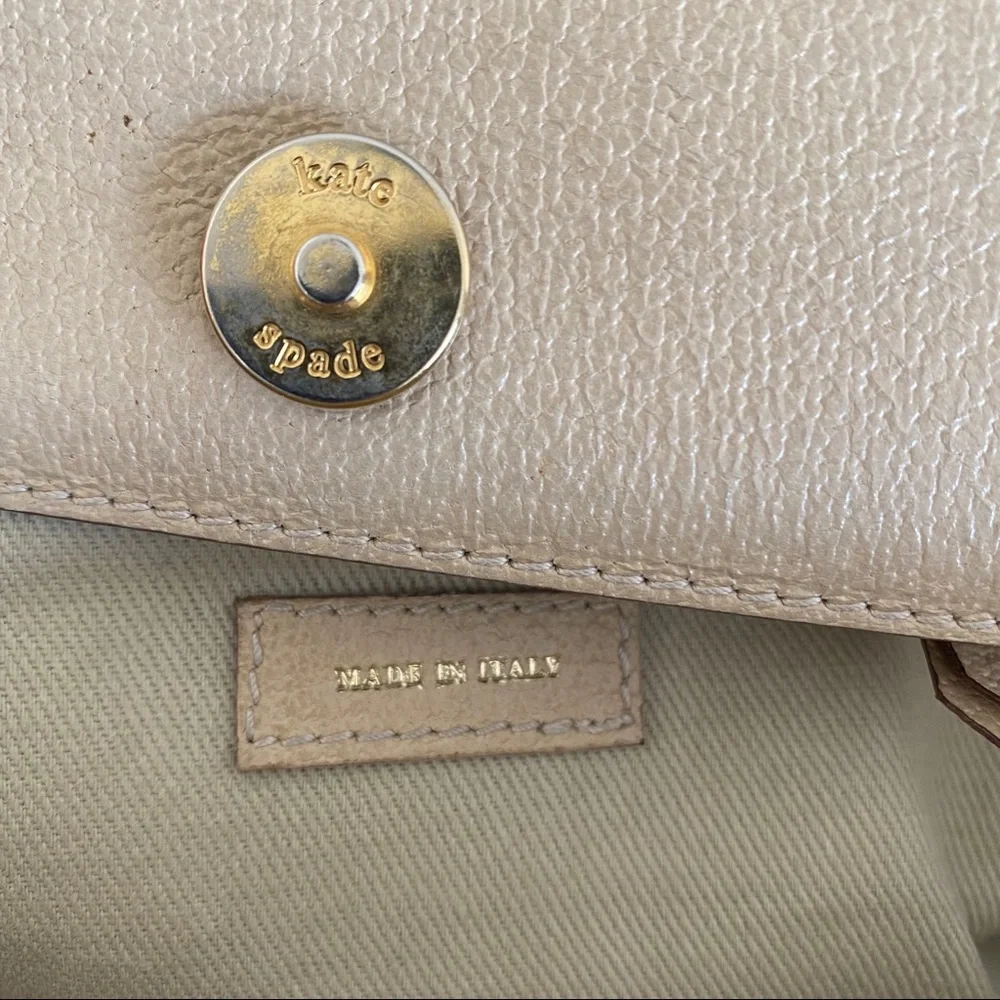 Kate spade beige Italian leather bag